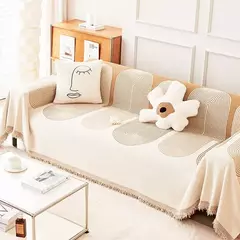 Cobertura completa do sofá com chenille, capa antiderrapante, cobertor antiderrapante, slipcover universal, proteção contra riscos de gato, quatro estações - Wolf Magazine
