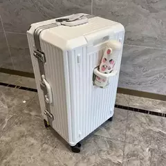Grande Capacidade de Alumínio Frame Mala para Homens e Mulheres, Bagagem Cup Holder, Trolley Case, Brake Wheel Travel Bag, 30 "Tamanho Grande - comprar online