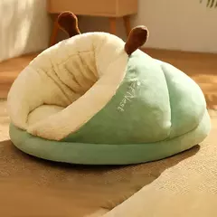 Quente pequeno cão canil cama respirável casa do cão bonito chinelos em forma de cama do cão gato saco de dormir dobrável lavável casa para animais de estimação - loja online