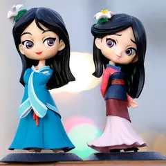 14cm q posket princesa mulan figura modelo brinquedos bonecas presentes bolo decoração de casa festa de aniversário crianças presentes