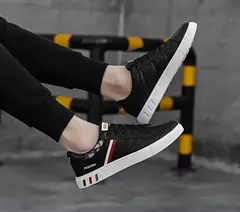 Imagem do Sapatilhas masculinas de luxo vulcanizadas, sapatos masculinos esportivos ao ar livre, sapatilha flats da moda, tênis, primavera, outono, 2022