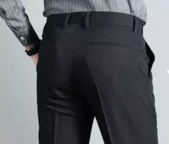 Calças de spandex clássicas masculinas, ternos cinza, calças de alfaiataria social, tecido formal, calças baratas, moda formal - comprar online