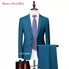 Terno monocromático de três peças masculino, vestido de noiva monocromático para noivo, colete e calça, marca de luxo, negócios formais, 14 cores, M-6XL