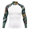 Camisas de manga comprida masculina, tecido Lycra, proteção UV, Rashguard, pro