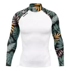 Camisas de manga comprida masculina, tecido Lycra, proteção UV, Rashguard, pro
