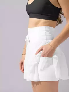 Minissaia plissada de malha de cintura alta feminina, calção de rua feminino, monocromático, casual, curta, moda verão, Y2K, 2022 - comprar online
