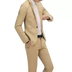Imagem do Conjunto de terno de casamento Slim Fit masculino, blazers masculinos, traje de negócios, trajes formais, preto clássico, 2 peças