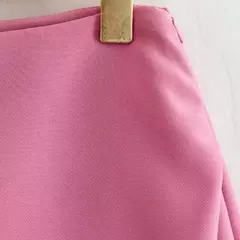 TRAF-Saias curtas femininas de zíper lateral de cintura alta, estilo pareo vintage, moda feminina - loja online