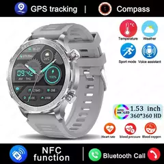 Relógio Inteligente de Chamada Bluetooth para Homens, Huawei AMOLED, Tela Grande HD, Frequência Cardíaca, NFC, IP68 Impermeável, GPS, Relógio Esportivo, Novo, 2022 - comprar online