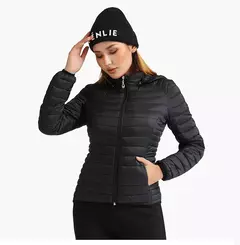 Imagem do Jaqueta Santelon feminina ultraleve acolchoada com capuz removível parka ao ar livre quente e leve com bolsa de armazenamento