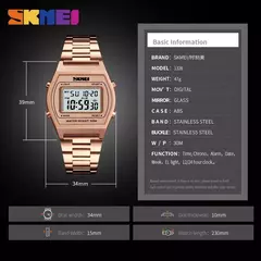 Skmei-relógios de pulso das mulheres, relógio esportivo digital, à prova d'água, eletrônico, feminino, luxo, 1328 - loja online