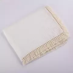 Imagem do Algodão Musselina Swaddle Cobertores para Bebê Recém-nascido Borla Recebendo Cobertor New Born Swaddle Envoltório Infantil Dormir Quilt Bed Cover