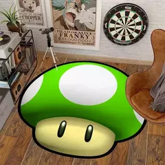 Tapete Super Mario Bros Mushroom Lounge, Anime Cartoon Tapete De Grande Área, Tapete Irregular Para Jogos, Decoração De Casa Do Quarto