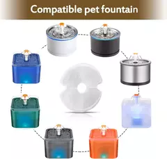 Imagem do Dispensador de água para animais de estimação, filtro de carvão ativado, filtragem múltipla, filtros substituídos, 4/8 pacotes para suprimentos para animais de estimação, cães e gatos