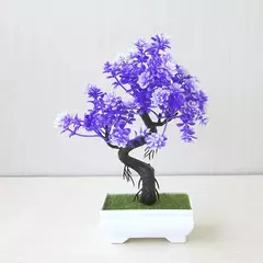 Plantas de plástico artificiais bonsai pequeno vaso de árvore vaso de flores jardim arranjo de plantas falsas ornamentos quarto decoração de mesa de casa