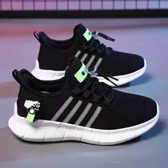 Moda calçados esportivos para crianças, tênis de malha respirável para meninos e meninas, sapatos leves ao ar livre