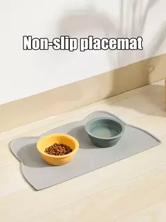 Imagem do 1pc placemats para animais de estimação são impermeáveis e antiderrapantes para evitar derramamentos de alimentos e água e fáceis de limpar para cães e gatos