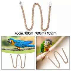 Pássaro poleiro suporte pássaros suprimentos bungee pássaro brinquedo papagaio escalada corda para lovebirds conures periquito pinhões cor primária - loja online