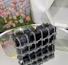 Bolsa acrílica axila quadrada para mulheres, bolsa de noite, embreagem de diamantes, bolsa de casamento, alta qualidade, design luxuoso, novo, 2022