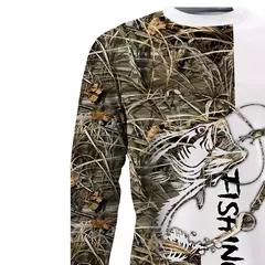Camisas de pesca camisetas masculinas de manga longa roupas masculinas outono streetwear tripulação pescoço pullovers dos homens t camisa casual roupas masculinas - loja online