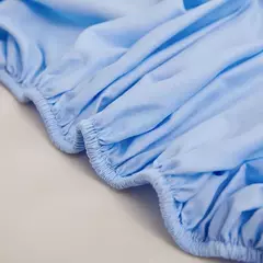 Kuup-Poliéster Equipado lençol e fronhas, monocromático, elástico, em torno da tampa do colchão, cama queen size, 3pcs - Wolf Magazine