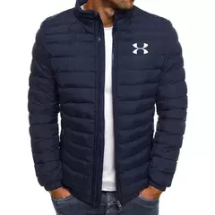 Imagem do Jaqueta de algodão simples e multifuncional masculina, gola em pé, casual, elegante, marca solta, nova, inverno