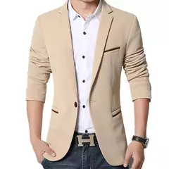 Blazers casuais de peito único masculino, jaqueta justa, escritório comercial e social, marca de moda, primavera e outono, 5XL - comprar online