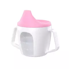 Imagem do Bebê aprendendo beber copo bonito garrafa de água com dupla alça bpa livre leakproof crianças copos de água garrafa duckbill copo