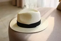 Chapéu de palha panaman cabeça grande masculino, chapéu de tecido dobrável, chapéu top jazz, proteção solar, sombreamento solar, tamanho grande, 63cm - comprar online