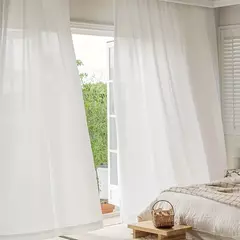 Opaco Branco Privacidade Cortinas transparentes, translúcidas Cortinas, Cortinas filtradas, Quarto, Sala, 1 Peça - comprar online