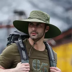 Tampão solar anti-UV respirável masculino, aba larga grande, chapéu de balde, chapéu de vaqueiro, pesca ao ar livre, caminhada, praia, malha, moda verão, novo, 2024 na internet