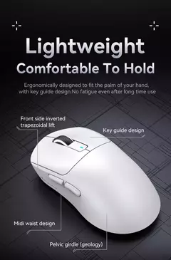 Ataque tubarão x3pro/x3 mouse sem fio, pixart paw3395, 26k dpi, luz, para jogos macro, laptop/win/mac - Wolf Magazine