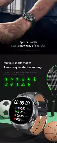 Imagem do Huawei GT4 Pro Smartwatch Impermeável para Homens, GPS, NFC, 360x360, Tela AMOLED, Frequência Cardíaca, Chamada Bluetooth, IP68, 2022
