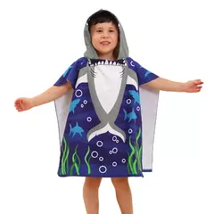 Baby Cartoon Printing Bathrobe, Unicorn Beach Towel, Boy, Shark, Dinosaur, Kids Hooded Cape, Children Bath Item, Girls - Wolf Magazine