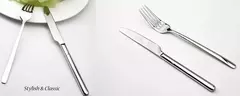 Zona Cozy-Luxo Talheres Aço Louça Set, Louça Qualidade, facas, garfos, Jantar Set Dinner, Western Food Restaurant, 24pcs - comprar online