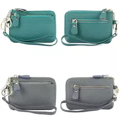 Royal Bagger-carteira curta para mulheres, couro genuíno de vaca, bolsa de embreagem fofa, porta-moedas com zíper, porta-cartão com chaveiro, na moda na internet