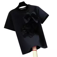 ZANZEA-Camisetas de manga curta femininas, streetwear gola O, blusa de viagem diária, tops casuais, detalhe com laço solto, moda verão, 2024 - loja online