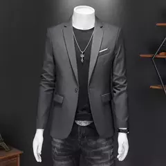 Blazer casual de negócios masculino, vestido de casamento noivo, tops de terno boutique, casaco monocromático, marca de alta qualidade, moda na internet
