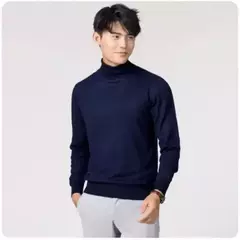 Suéter de gola alta masculino pulôver de cashmere suéteres de gola alta, camisa, roupas para outono e inverno, 2023 - loja online
