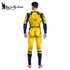 [Você é meu segredo] super-herói masculino filme deadpool wolverine cosplay trajes hallloween macacão desempenho festa zentai bodysuits - comprar online
