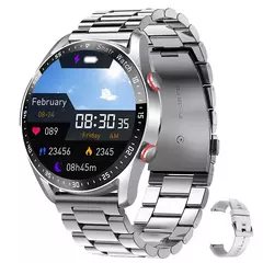 Imagem do Impermeável relógio inteligente para homens, Bluetooth chamada, saúde do laser, pressão arterial, fitness esportes relógios, caixa, ECG, PPG