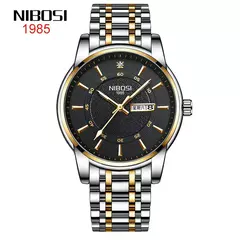 Nibosi moda masculina relógios de aço inoxidável quartzo cronógrafo relógio à prova dwaterproof água marca luxo relógio para homem relogio masculino - Wolf Magazine