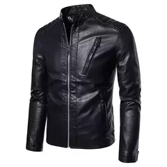 Jaqueta masculina de couro PU falso, casacos masculinos, outwear branco, outono, 5XL, 2022 - comprar online