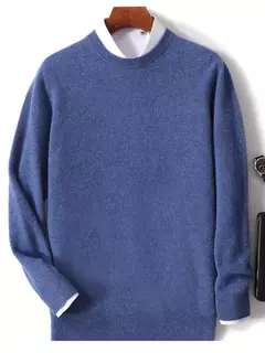 Suéter de manga comprida com o pescoço, 100% lã merino, top solto quente, cor sólida, clássico, pulôver de malha, outono inverno