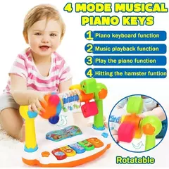 Teclado Piano com Som Claro para Crianças, Música Giratória, Brinquedo Educacional Da Música, Presentes do bebê - comprar online