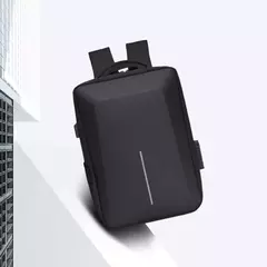 Mochila com carapaça dura casual masculina, anti-roubo, alta capacidade, viagem, carregamento USB, negócio, bolsa para computador masculino, moda - loja online