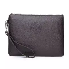 Clutch estilo empresarial para homens, carteira grande, couro PU macio, bolsa de pulso masculina, lazer elegante, bolsas de mão elegantes, bolsa de presente, nova na internet