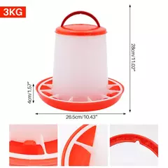 Imagem do 1/3/5/9kg balde alimentador automático de frango galo galinha dispositivo de alimentação, animais de fazenda aves codorna pombos suprimentos de alimentação 1 pc