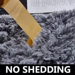 Imagem do Tapete macio cinza para sala de estar, sofás modernos, decoração do quarto, antiderrapante, tapete grande peludo, tapete lavável para piso
