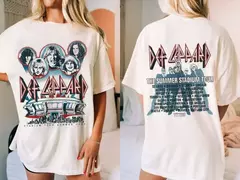 Camiseta Def Leppards masculina e feminina, blusa de manga curta, tamanho grande, streetwear de verão, camiseta gráfica banda rock, Journey Merch